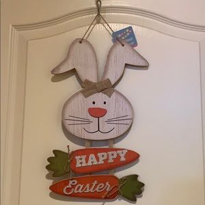 Easter Rabbit Hanging Wall Signs, 14x9 in. Decor